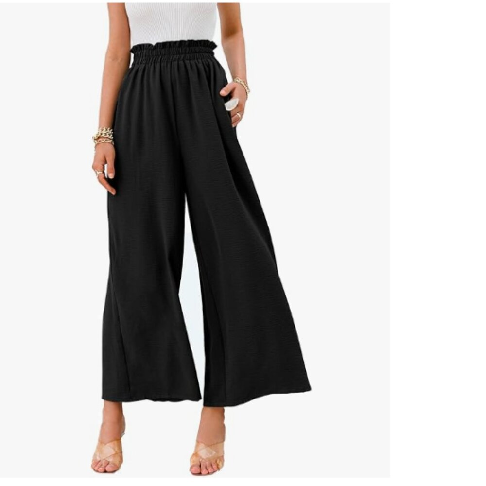 Black High Waisted Palazzo Pants